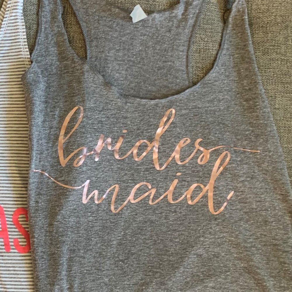 Bridesmaid tank top